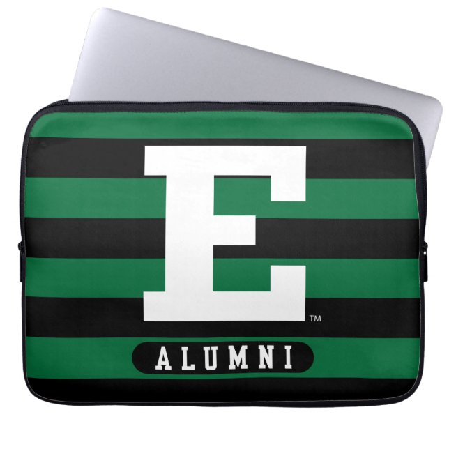 Eastern Michigan Alumni Stripes Laptop Sleeve (Front)