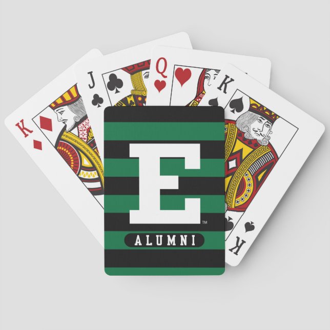Eastern Michigan Alumni Stripes Poker Cards (Back)