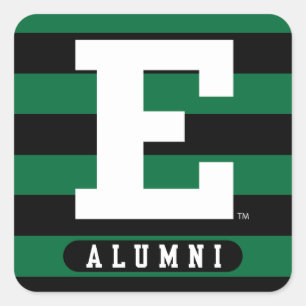 Eastern Michigan Alumni Stripes Square Sticker