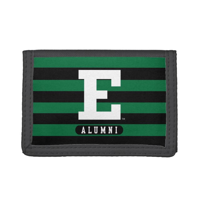 Eastern Michigan Alumni Stripes Trifold Wallet (Front)