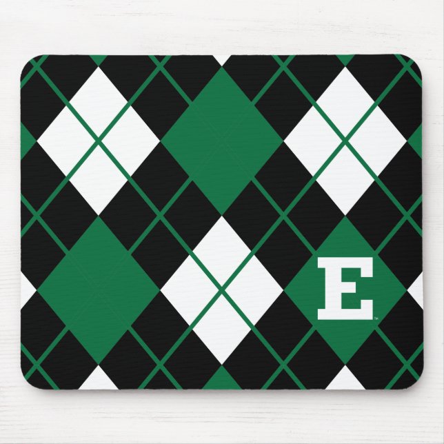Eastern Michigan Argyle Pattern Mouse Pad (Front)