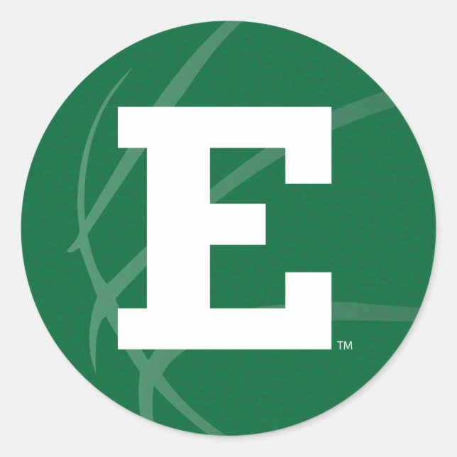 Eastern Michigan Basketball Classic Round Sticker (Front)