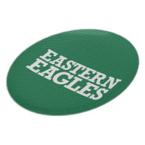 Eastern Michigan Carbon Fiber Pattern Dinner Plate