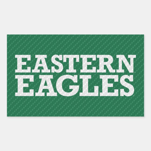 Eastern Michigan Carbon Fiber Pattern Rectangular Sticker (Front)