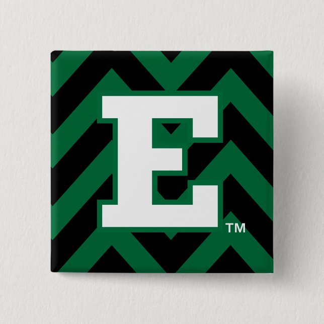 Eastern Michigan Chevron Pattern Button (Front)
