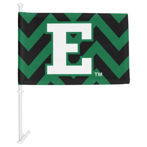 Eastern Michigan Chevron Pattern Car Flag