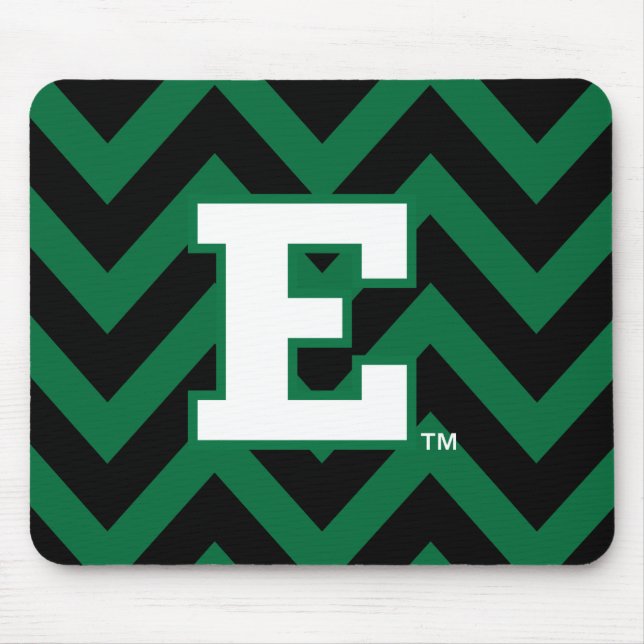 Eastern Michigan Chevron Pattern Mouse Pad (Front)
