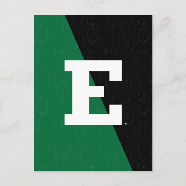 Eastern Michigan Color Block Distressed Invitation Postcard (Front)