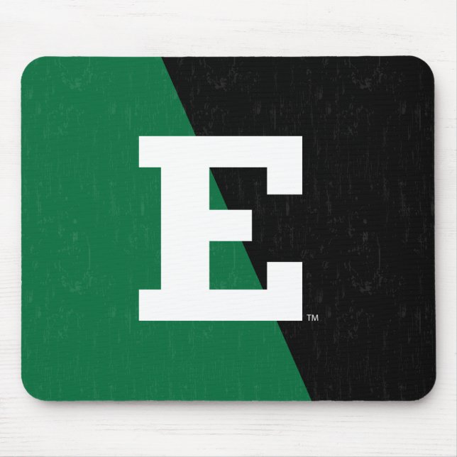 Eastern Michigan Color Block Distressed Mouse Pad (Front)