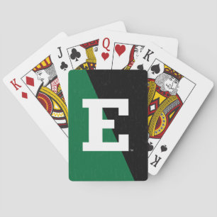 Eastern Michigan Color Block Distressed Poker Cards