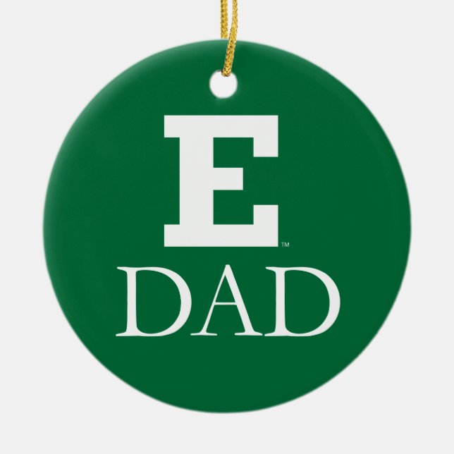 Eastern Michigan Dad Ceramic Ornament (Front)