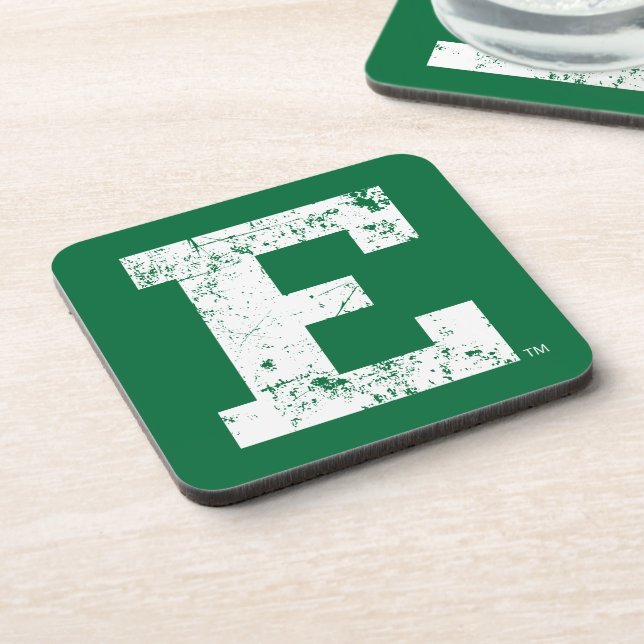 Eastern Michigan Distressed Beverage Coaster (Left Side)