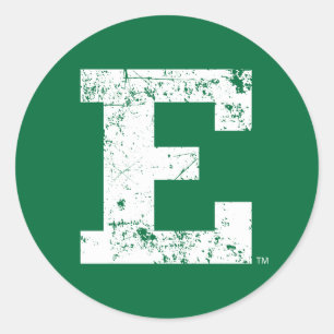 Eastern Michigan Distressed Classic Round Sticker