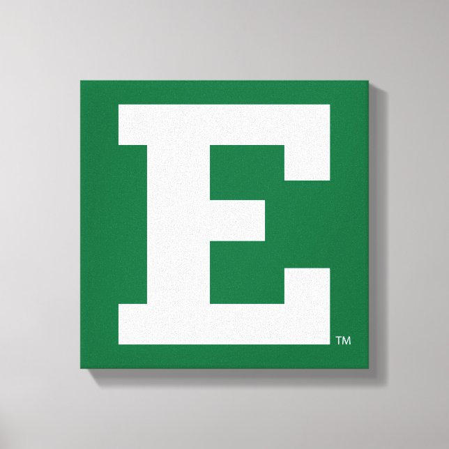Eastern Michigan - E Logo  Canvas Print (Front)
