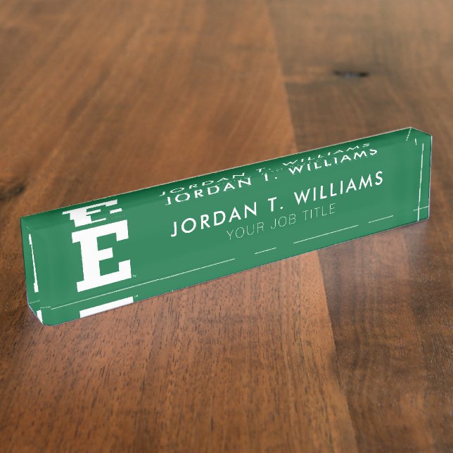 Eastern Michigan - E Logo  Desk Name Plate (Side)