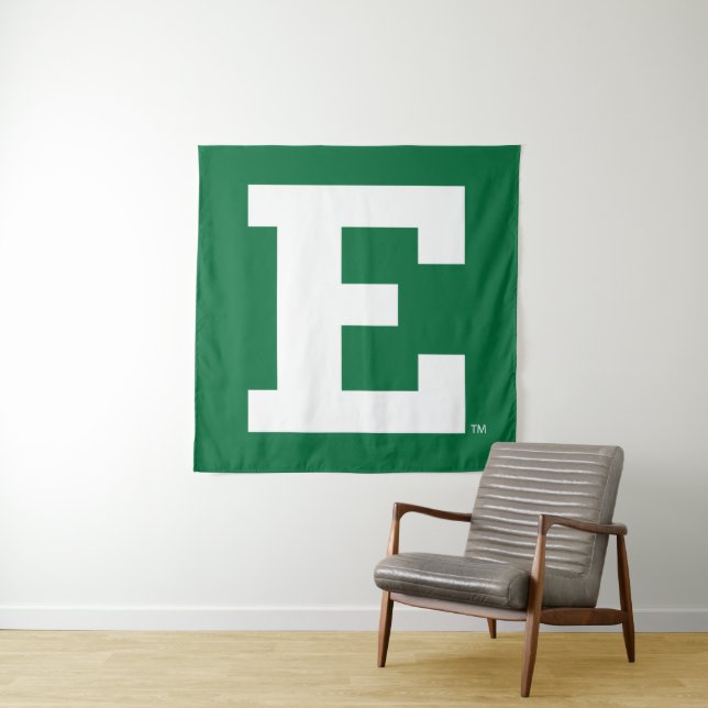 Eastern Michigan - E Logo  Tapestry (In Situ)
