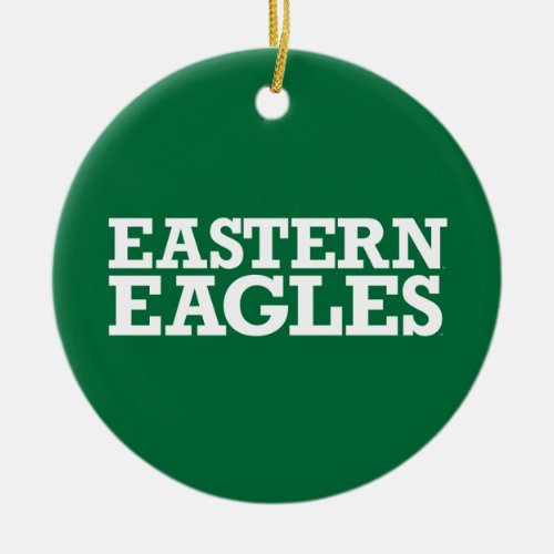 Eastern Michigan Eagles Wordmark Ceramic Ornament