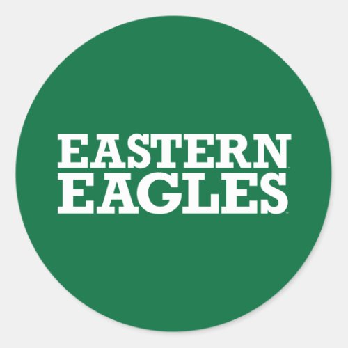 Eastern Michigan Eagles Wordmark Classic Round Sticker