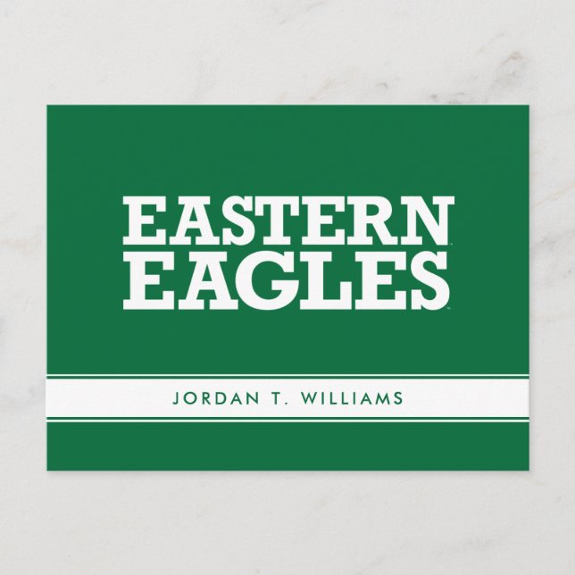 Eastern Michigan Eagles Wordmark Invitation Postcard (Front)