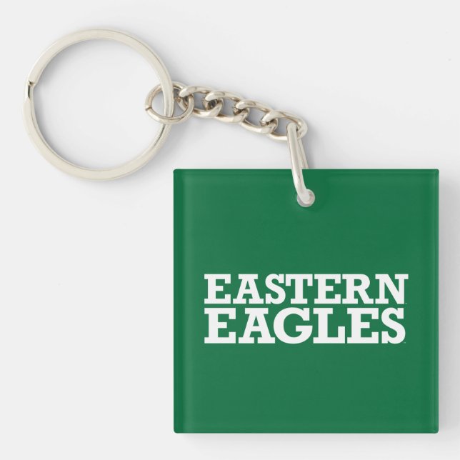 Eastern Michigan Eagles Wordmark Keychain (Front)