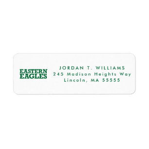 Eastern Michigan Eagles Wordmark Label