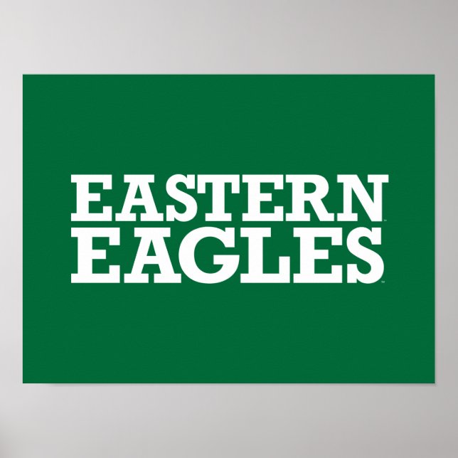 Eastern Michigan Eagles Wordmark Poster (Front)