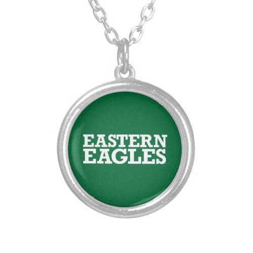 Eastern Michigan Eagles Wordmark Silver Plated Necklace