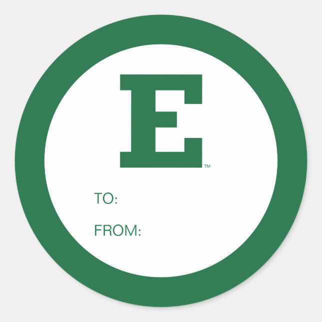 Eastern Michigan Graduate Classic Round Sticker (Front)