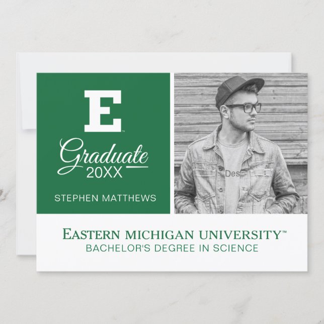 Eastern Michigan Graduate Invitation (Front)