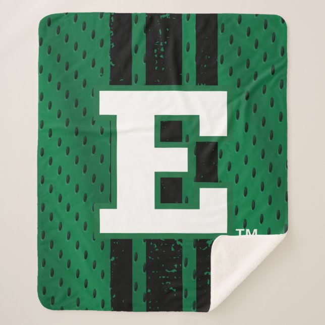 Eastern Michigan Jersey Sherpa Blanket (Front)