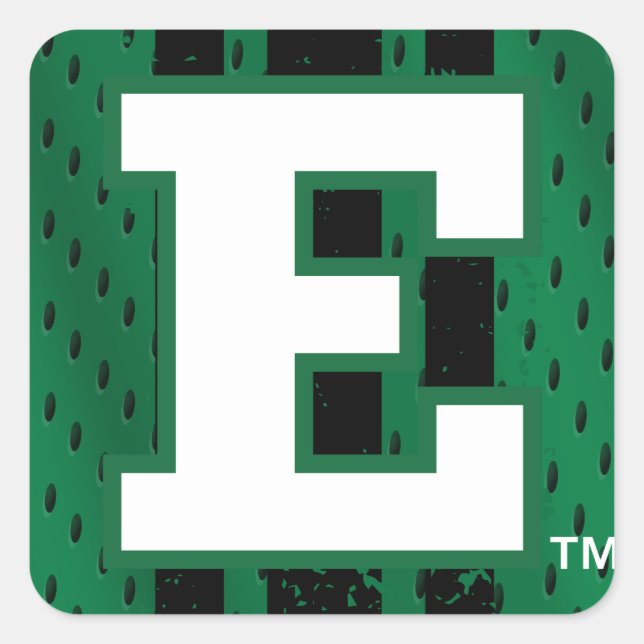 Eastern Michigan Jersey Square Sticker (Front)
