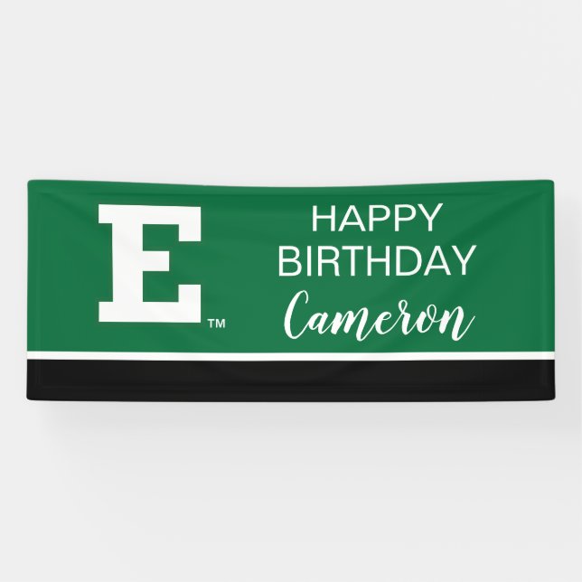 Eastern Michigan Logo Birthday Banner (Horizontal)