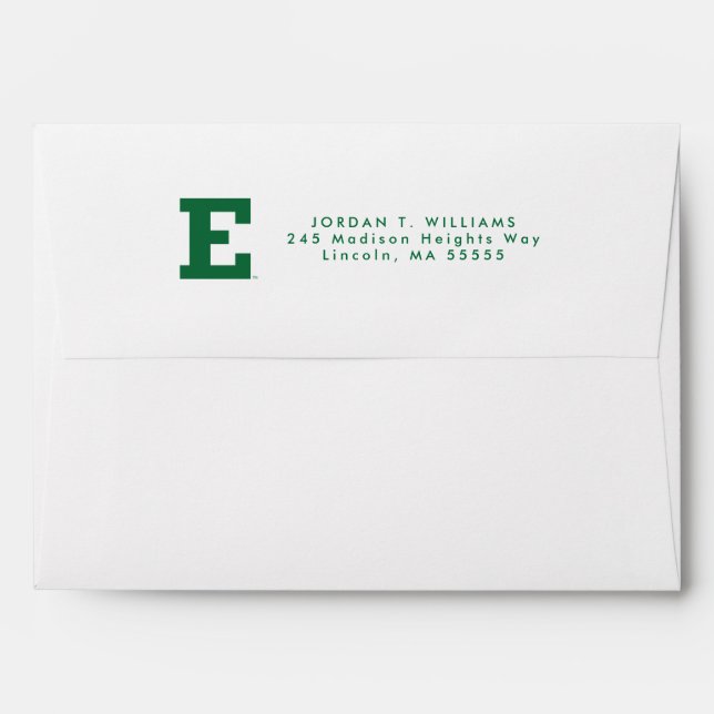 Eastern Michigan Logo Envelope (Back (Top Flap))