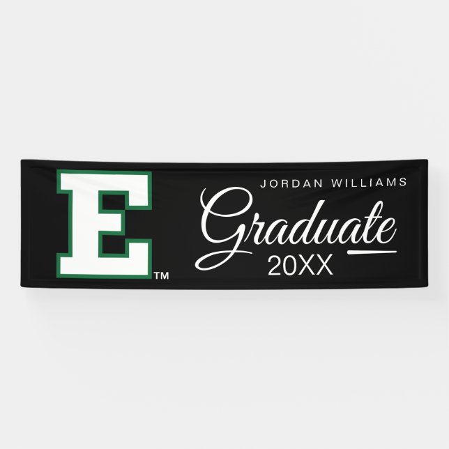 Eastern Michigan Logo Graduation Banner (Horizontal)