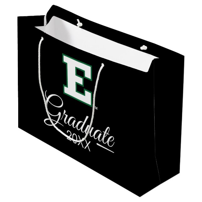 Eastern Michigan Logo Graduation Large Gift Bag (Front Angled)