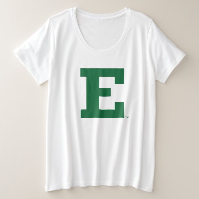 Eastern Michigan Logo Plus Size T-Shirt (Design Front)