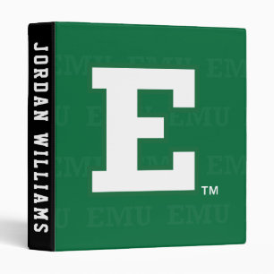 Eastern Michigan Logo Watermark 3 Ring Binder