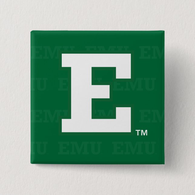 Eastern Michigan Logo Watermark Button (Front)