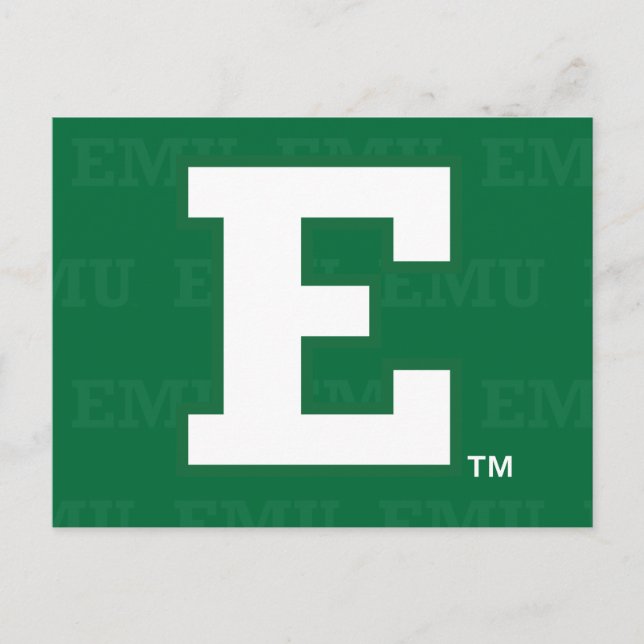Eastern Michigan Logo Watermark Invitation Postcard (Front)