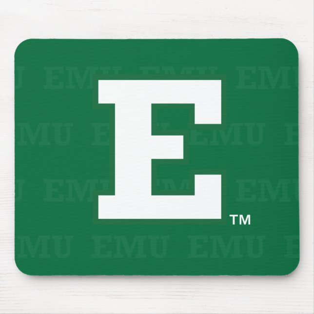 Eastern Michigan Logo Watermark Mouse Pad (Front)