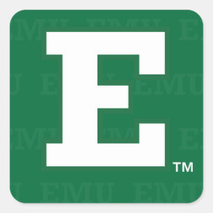 Eastern Michigan Logo Watermark Square Sticker