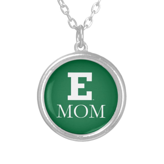 Eastern Michigan Mom Silver Plated Necklace (Front)