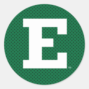Eastern Michigan Polka Dot Pattern Classic Round Sticker