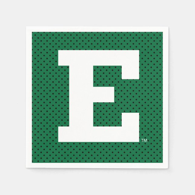 Eastern Michigan Polka Dot Pattern Napkins (Front)