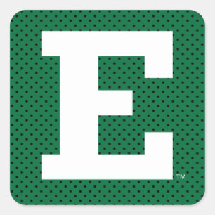Eastern Michigan Polka Dot Pattern Square Sticker