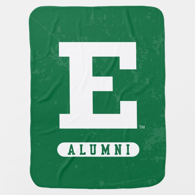 Eastern Michigan State Distressed Baby Blanket (Front)