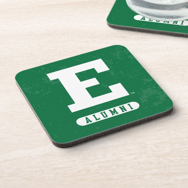 Eastern Michigan State Distressed Beverage Coaster (Left Side)
