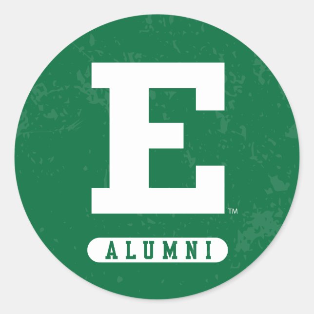 Eastern Michigan State Distressed Classic Round Sticker (Front)