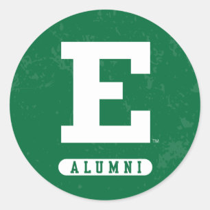 Eastern Michigan State Distressed Classic Round Sticker