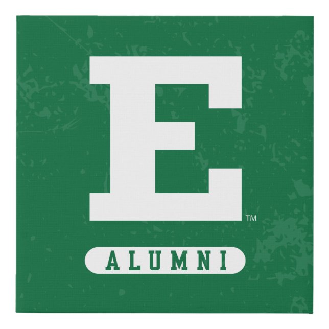 Eastern Michigan State Distressed Faux Canvas Print (Front)